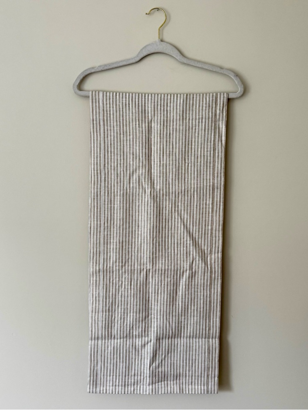 Solino Home Linen Table Runner, Striped 14x120 – Neutral Decor